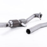 Milltek Large Bore Downpipe und Hi-Flow Sports Cat SSXAU348 Audi TT Mk2