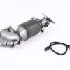 Milltek Cast Downpipe with HJS High Flow Sports Cat SSXHO230 Honda Civic