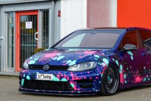 Cup Frontspoilerlippe mit Wing für VW Golf 7 R AU ab Bj. 2014-